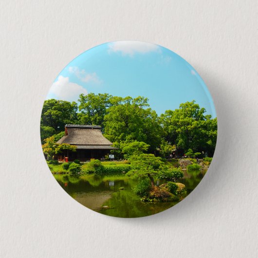 Badge Rond 5 Cm Jardin japonais (Devant)