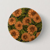 Badge Rond 5 Cm Jardin Orange Dahlia (Devant)