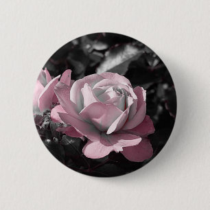 Badge Rond 5 Cm Jardin rose rose