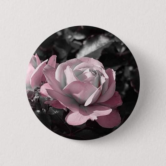 Badge Rond 5 Cm Jardin rose rose (Devant)