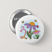Badge Rond 5 Cm Jardin Silencieux 2e anniversaire (Devant & derrière)