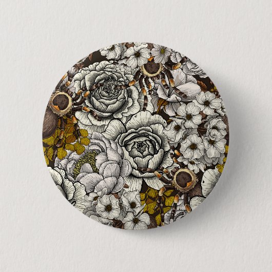Badge Rond 5 Cm Jardin Tarantula 2 (Devant)