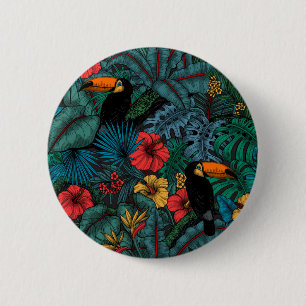 Badge Rond 5 Cm Jardin toucan
