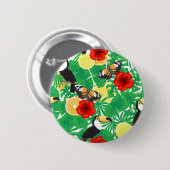Badge Rond 5 Cm Jardin tropical (Devant & derrière)