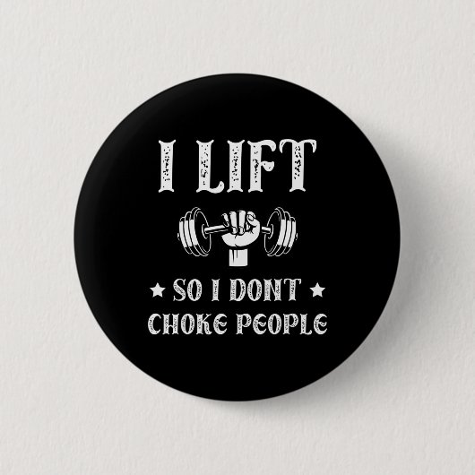 Badge Rond 5 Cm J'Ascense Donc Je Ne Choque Pas Les Gens Drôle Gym (Devant)