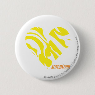 Badge Rond 5 Cm Jaune 4 de zèbre