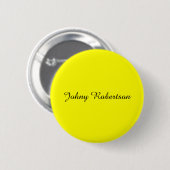 Badge Rond 5 Cm Jaune Clair Élégant Professionnel Moderne (Devant & derrière)