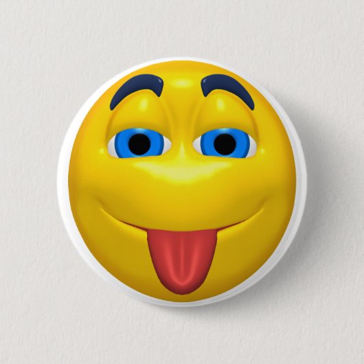 Badge Rond 5 Cm Jaune collant Tounge (Devant)