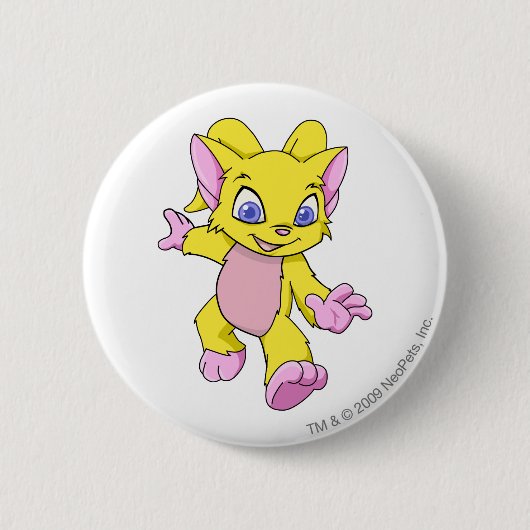 Badge Rond 5 Cm Jaune d'Acara (Devant)