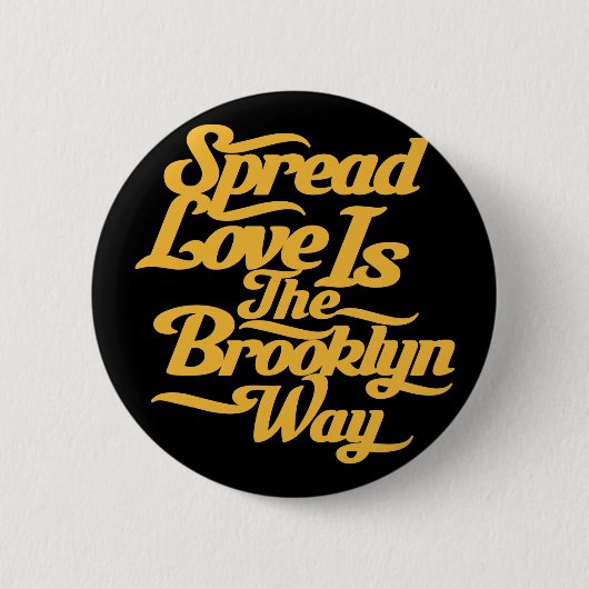 Badge Rond 5 Cm Jaune d'amour de Brooklyn (Devant)