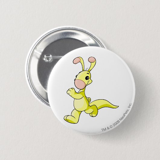 Badge Rond 5 Cm Jaune de Blumaroo (Devant & derrière)