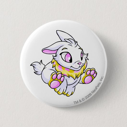 Badge Rond 5 Cm Jaune de Cybunny (Devant)