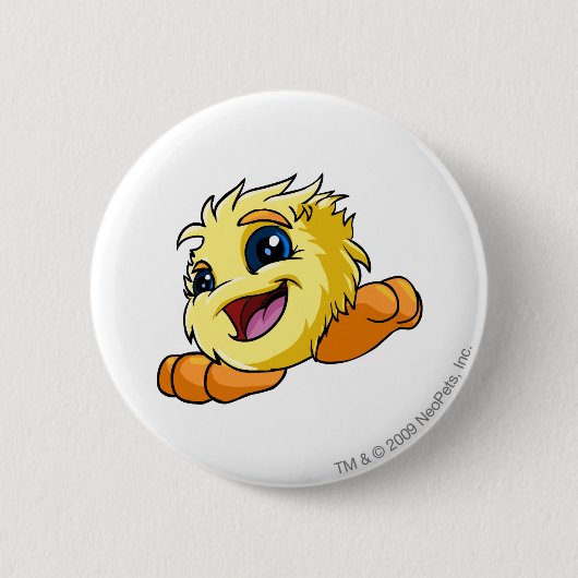 Badge Rond 5 Cm Jaune de JubJub (Devant)