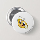 Badge Rond 5 Cm Jaune de Kiko (Devant & derrière)