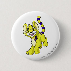 Badge Rond 5 Cm Jaune de Kougra