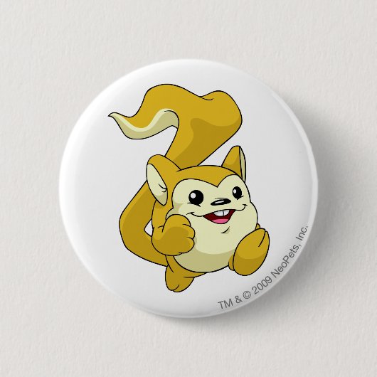 Badge Rond 5 Cm Jaune de Meerca (Devant)