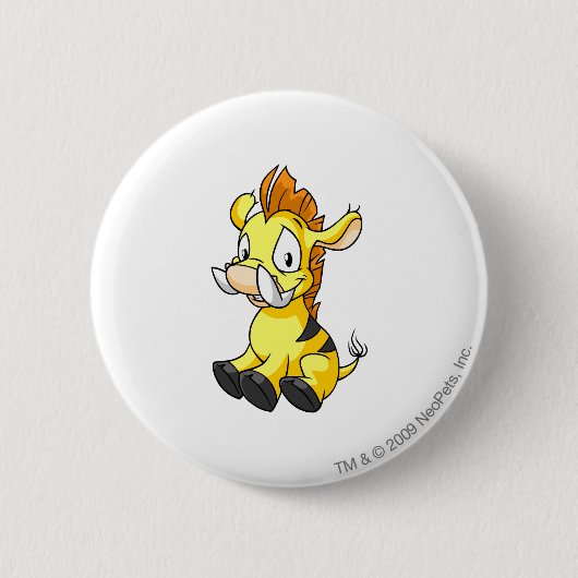 Badge Rond 5 Cm Jaune de Moehog (Devant)
