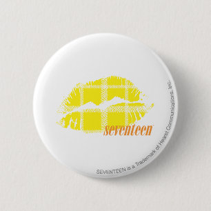Badge Rond 5 Cm Jaune de plaid