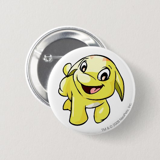 Badge Rond 5 Cm Jaune de Poogle (Devant & derrière)