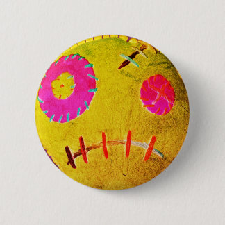 Badge Rond 5 Cm Jaune de rosée du Voodoo