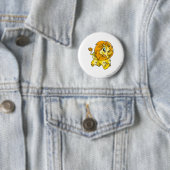 Badge Rond 5 Cm Jaune de Tonu (En situation)