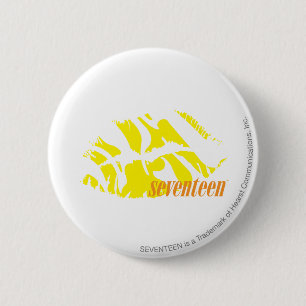 Badge Rond 5 Cm Jaune de zèbre
