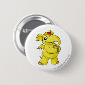 Badge Rond 5 Cm Jaune d'Elephante (Devant & derrière)