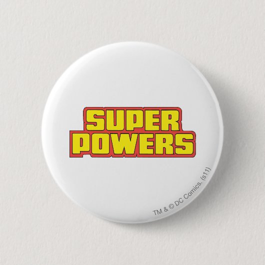 Badge Rond 5 Cm Jaune du logo Super Powers™ (Devant)