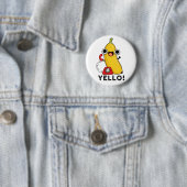 Badge Rond 5 Cm Jaune Fruit Fruit Jaune Banane Pun (En situation)