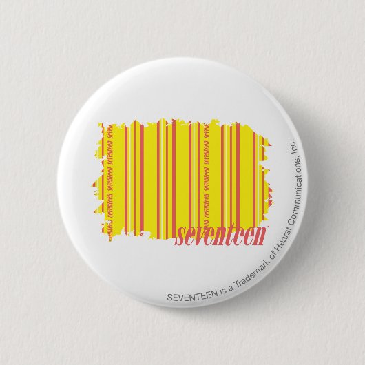 Badge Rond 5 Cm Jaune mince 2 de rayures (Devant)