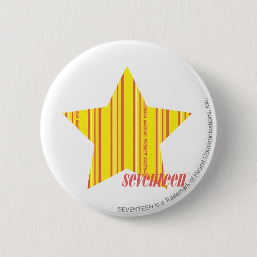 Badge Rond 5 Cm Jaune mince 4 de rayures (Devant)