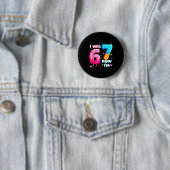 Badge Rond 5 Cm J'avais 6 ans maintenant 7 ans 7e anniversaire gla (En situation)