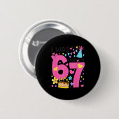Badge Rond 5 Cm J'avais 6 ans maintenant j'ai 7 ans Anniversaire 7 (Devant & derrière)