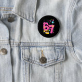 Badge Rond 5 Cm J'avais 6 ans maintenant j'ai 7 ans Anniversaire 7 (En situation)