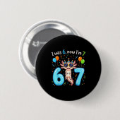 Badge Rond 5 Cm J'avais 6 ans maintenant j'ai 7 ans fille garçon e (Devant & derrière)