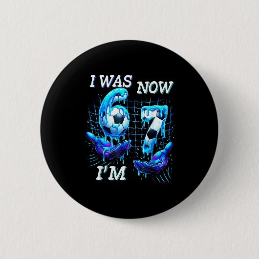 Badge Rond 5 Cm J'avais 6 ans maintenant j'ai 7 ans garçon d'anniv (Devant)