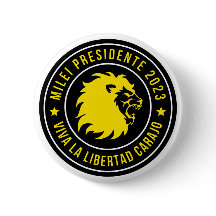 Javier Milei Presidente Argentine 2023 Bouton Pin