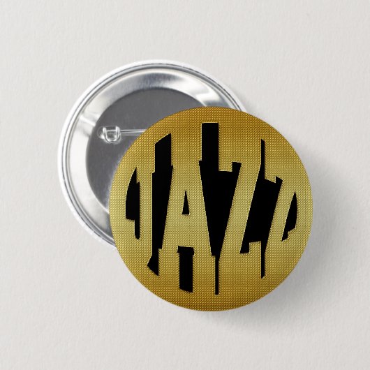 BADGE ROND 5 CM JAZZ D'OR (Devant & derrière)