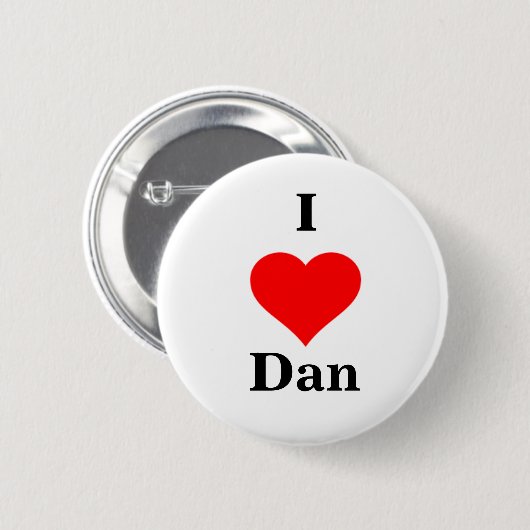 Badge Rond 5 Cm J'Coeur Dan Button (Devant & derrière)