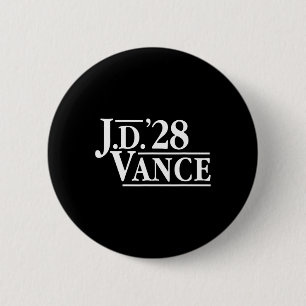 Badge Rond 5 Cm Jd Vance 28 Rouge Vance 2028 Jd Président Hillbill