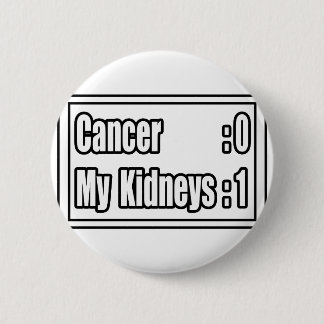 Badge Rond 5 Cm Je Bats Le Cancer Du Rein (Tableau De Bord)