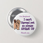 Badge Rond 5 Cm Je biseaute lu sur les lèvres svp parle vers le (Devant & derrière)