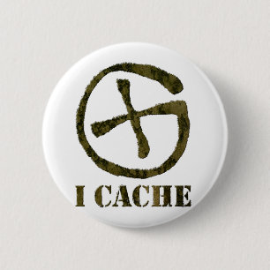 Badge Rond 5 Cm JE CACHE le bouton
