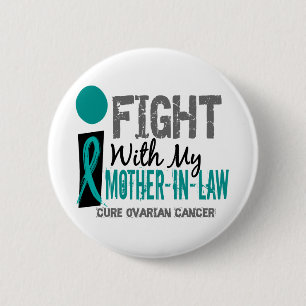 Badge Rond 5 Cm Je combats avec mon Cancer ovarien de belle-mère