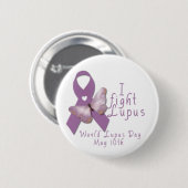 Badge Rond 5 Cm Je combats le lupus (Devant & derrière)