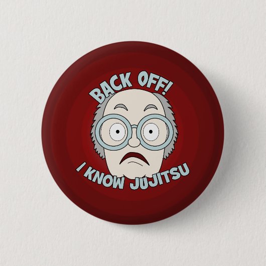 Badge Rond 5 Cm Je Connais Jujitsu ! (Devant)