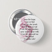 Badge Rond 5 Cm Je cours pendant la vie (Devant & derrière)