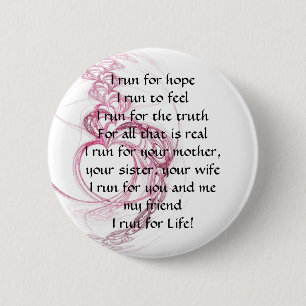 Badge Rond 5 Cm Je cours pendant la vie