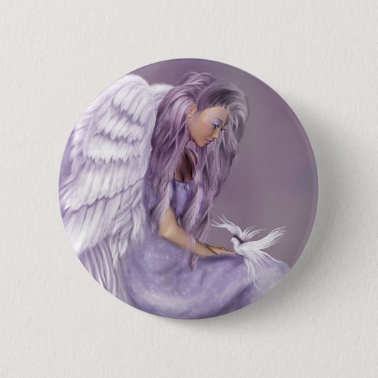Badge Rond 5 Cm Je crois aux anges (Devant)