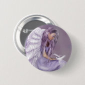 Badge Rond 5 Cm Je crois aux anges (Devant & derrière)